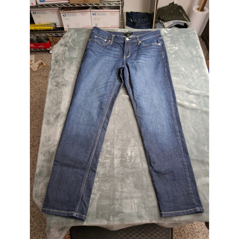 Banana Republic Womens Straight Leg Jeans Dark Wash Blue Denim Size 28/6